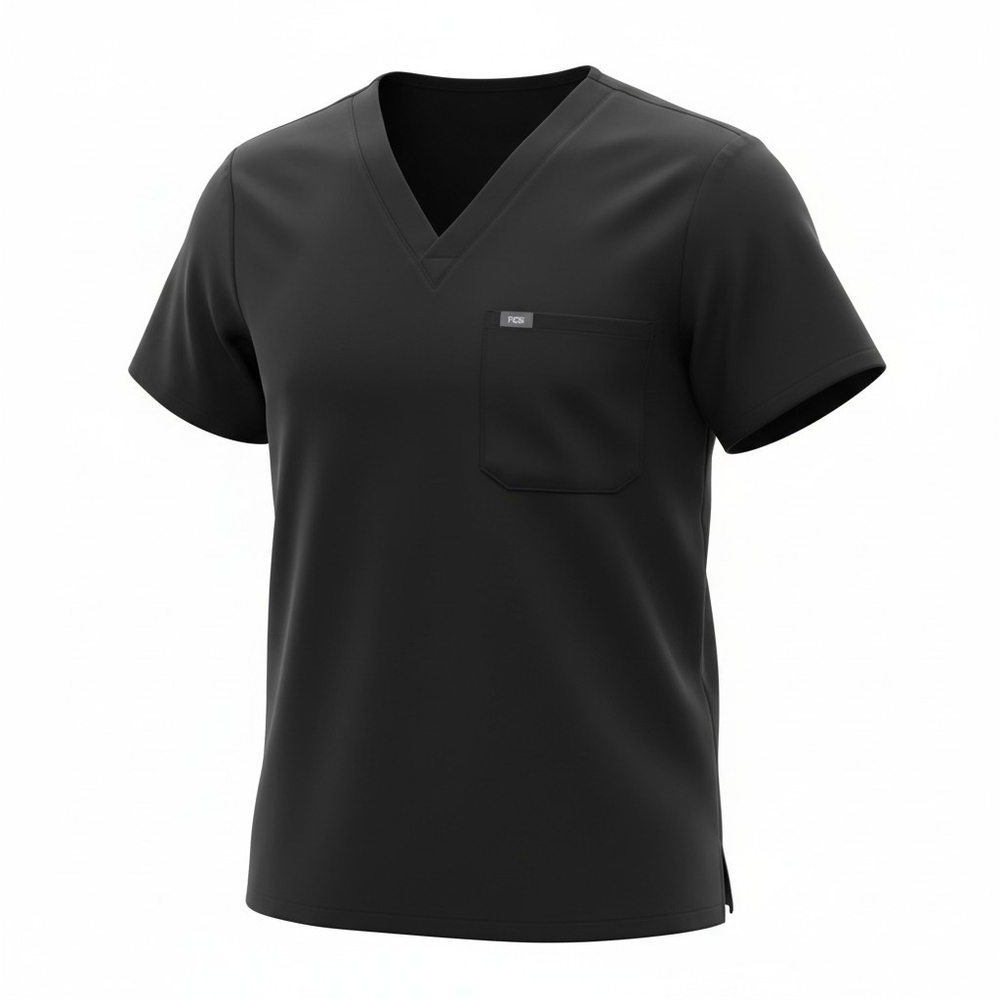 FIGS Catarina Scrub Top Black Size XXS Technical Collection